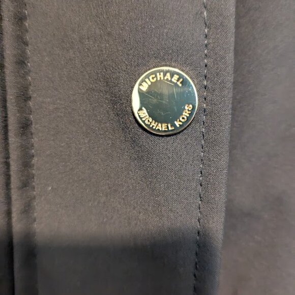 Michael Kors Women's Hooded Anorak Rain Coat (Size Large, Hunter Green) - Picture 7 of 12